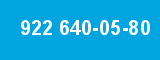 922 640-05-80